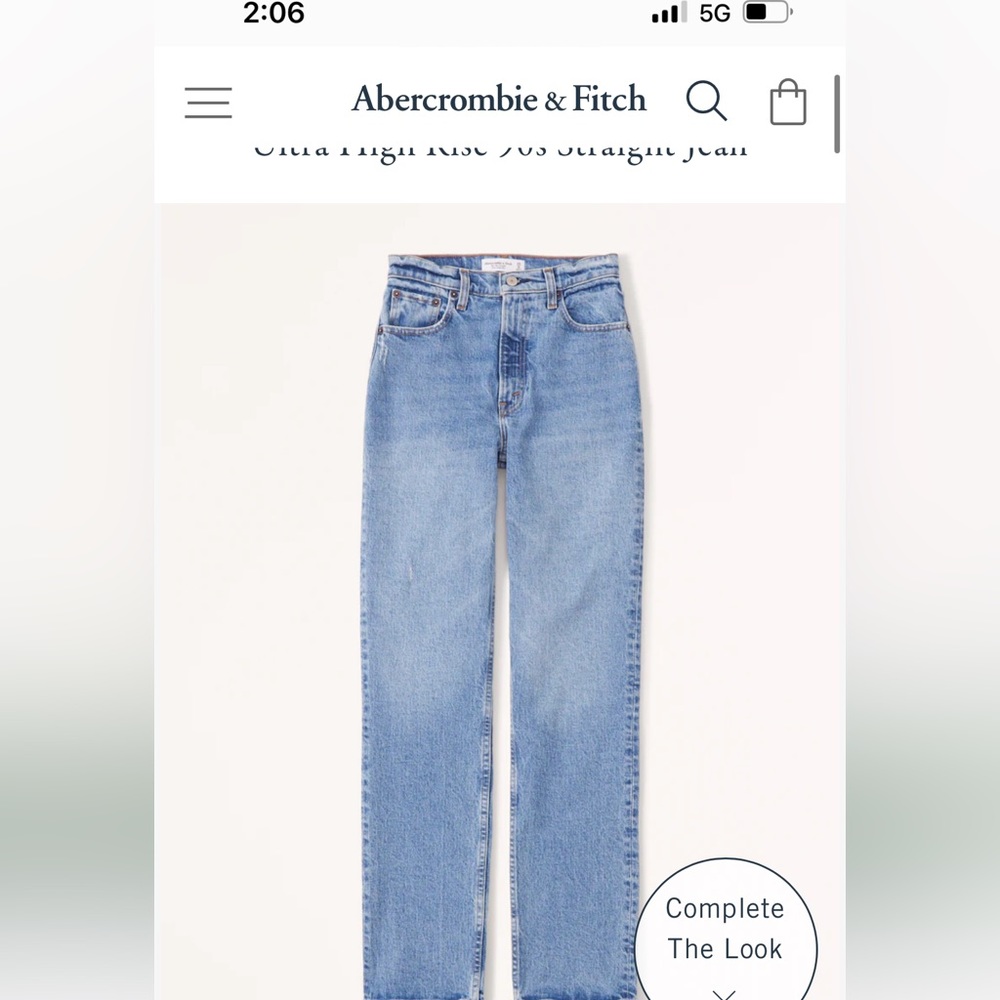 Abercrombie Ultra High Rise 90s Straight jeans
